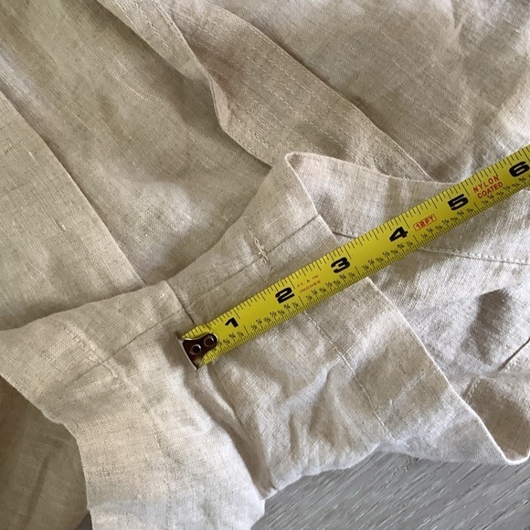 Scarlett poppies The Linen High-Waisted shorts natural beige paper-bag size L - Picture 7 of 11